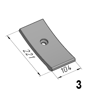 Р-503 (JB2000M.3-3; 2100749347; 5542) Бронелист нижний крайний NFLG